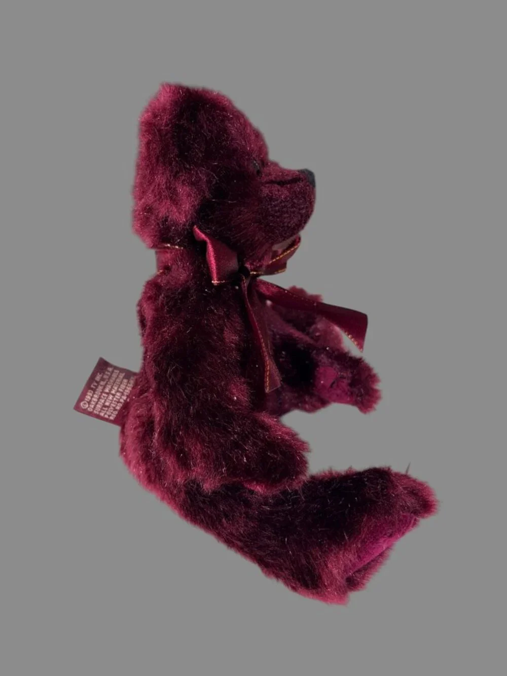 TY Attic Treasures Beargundy Burgundy Teddy Bear Plush Vintage 1993 With Tags